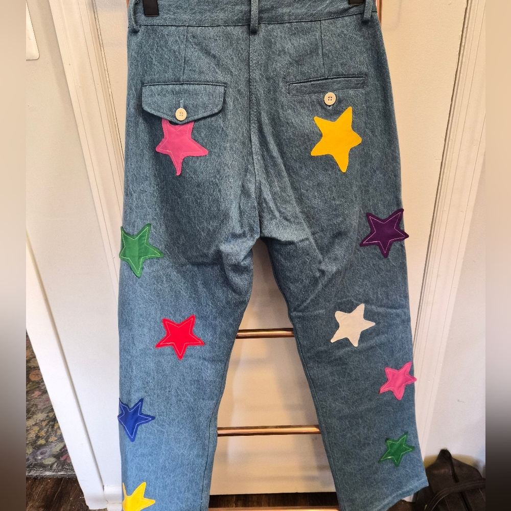 Outsiders Division Star-Patterned Denim Pants - image 2